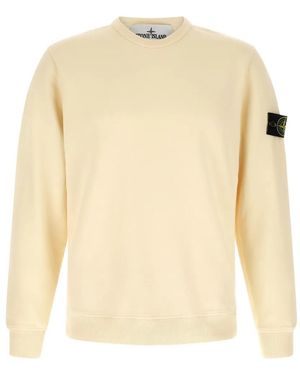 Stone Island Sudadera 6100049 Con Apliques De Canalé - Neutro