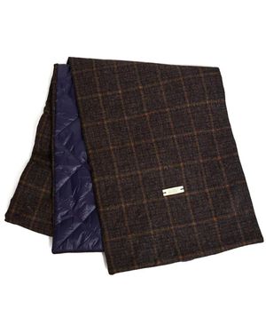 Autry Quilted Tartan Double-Face Scarf - Black