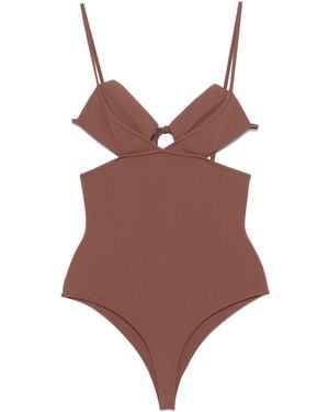 Nensi Dojaka Stretch-Design Swimsuit - Brown