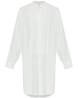 Homme Plissé Issey Miyake Chemise Plissée À Volants - White