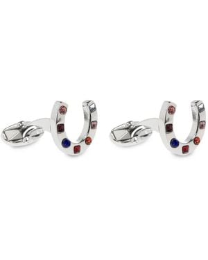 Paul Smith Lucky Horseshoe Cufflinks - White