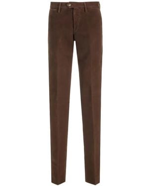 Al Duca d'Aosta Belt-Loop Trousers - Brown