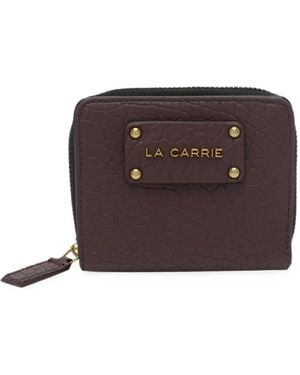 La Carrie Logo-Plaque Bifold Wallet - Brown