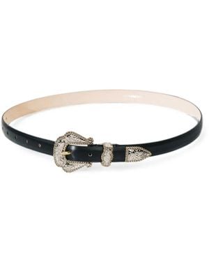 DEHANCHE Santo Engraved-Buckle Belt - White