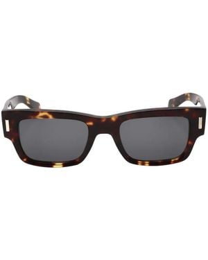 Ferragamo Lunettes De Soleil Rectangulaires À Effet Écailles De Tortue - Black