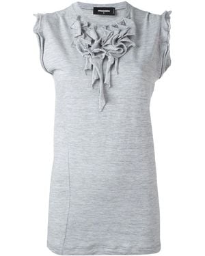 DSquared² Ruffled Blouse - Gray