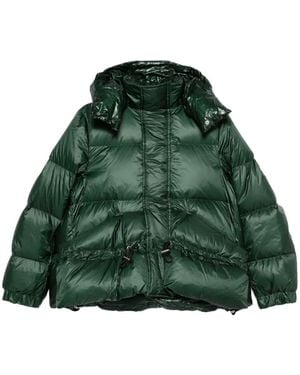 Sacai Hooded Quilted Puffer Jacket - Green