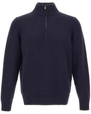 FILIPPO DE LAURENTIIS Wool Turtleneck Jumper - Blue