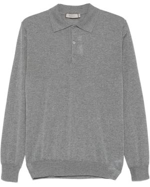 Canali Polo A Maniche Lunghe - Grigio