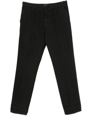 Dondup Logo-Plaque Straight-Leg Jeans - Black