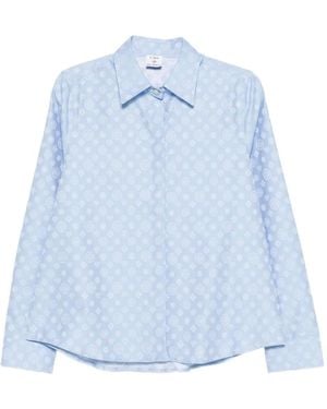 CASABLANCA Monogram Long Sleeve Shirt - Blue