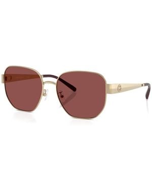 Tory Burch Miller Double T Sunglasses - Pink