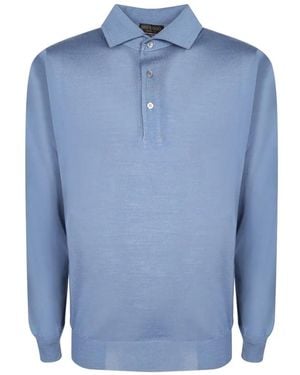 Dell'Oglio Polo A Maniche Lunghe - Blu