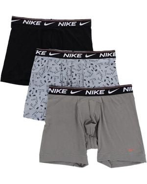 Nike Set De 3 Bóxeres Dri-Fit Con Logo En La Cinturilla - Gris
