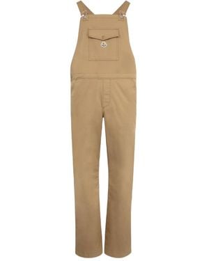 Moncler Tuta Latzhose Aus Gabardine - Natur
