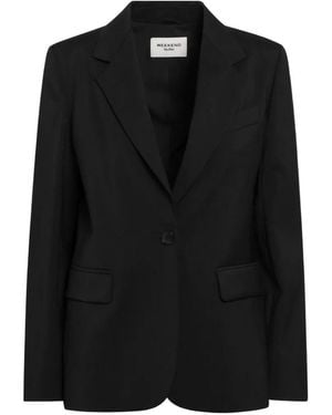 Weekend by Maxmara Single-Breasted Stretch-Wool Blazer - Black