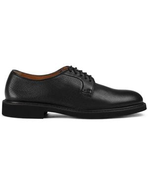 Doucal's Leather Lace-Up Shoes - Black