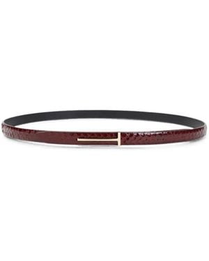Tom Ford T-Logo Belt - White