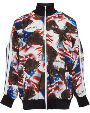 Palm Angels American-Eagle-Print Track Jacket - White