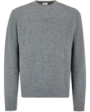 Tod's Jersey Con Cuello Redondo Y Detalles De Ante - Gris