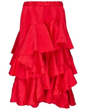 Comme des Garçons Ruffled Tiered Midi Skirt
