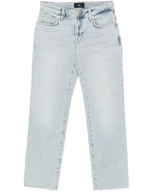 Seven7 Ungesäumte Jeans - Blau