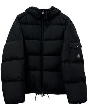 Moncler Himalaya Hooded Short Down Jacket - Black