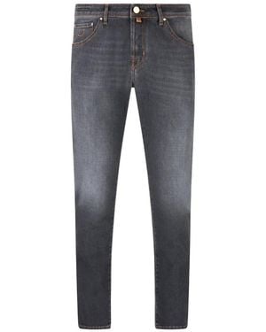 Jacob Cohen Topstitched Trousers - Grey
