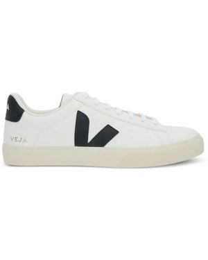 Veja Campo Logo-Detail Trainers - White