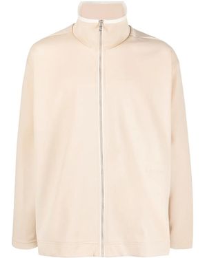 Lanvin Zip-up High-neck Cardigan - Natural