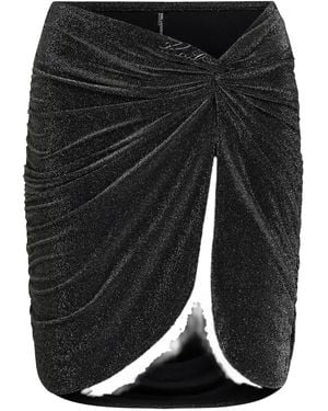 Karl Lagerfeld Jupe À Effet Métallisé - Noir