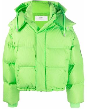 Ami Paris Ami De Coeur Puffer Jacket - Green