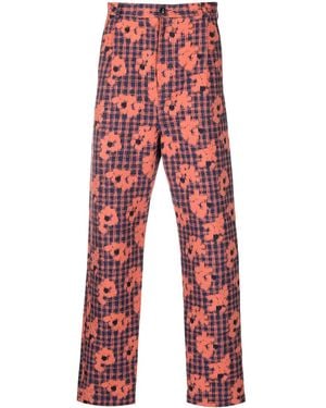 Henrik Vibskov Pantalon Slim À Fleurs - Red
