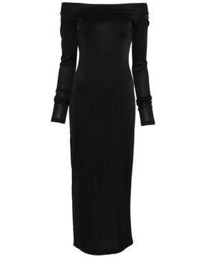 ANDAMANE Off-Shoulder Long-Sleeve Dress - Black