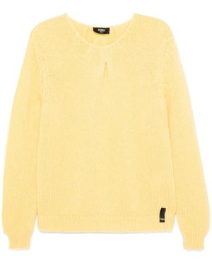 Fendi オープンニット セーター - イエロー