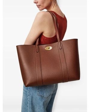 Mulberry Small Bayswater Grained Leather Tote Bag - Brown