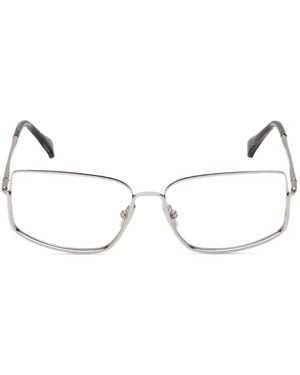 Max Mara Eyewear Rectangle-Frame Glasses - Natural