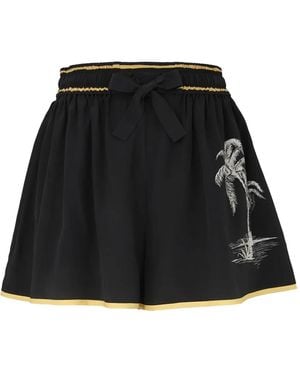 Zimmermann Gonna Con Stampa Palm Tree - Nero