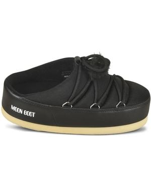 Moon Boot Evx Lace-Up Platform Mules - Black