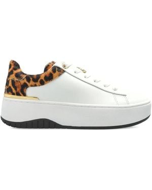 MICHAEL Michael Kors Textured Leopard Sneakers - White