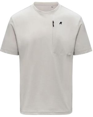 K-Way Authion Zip Pocket T-Shirt - White