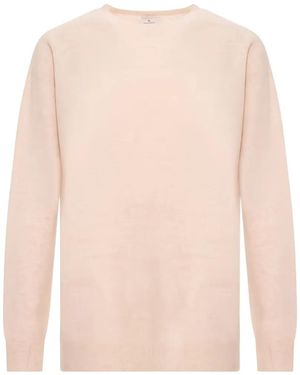 Fracomina Crew-Neck Wool Sweater - Pink