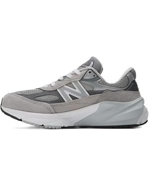 New Balance 990 V6 Lace-Up Sneakers - Grey