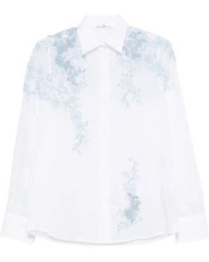 Ermanno Scervino Floral-Embroidered Shirt - White
