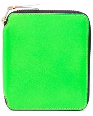 Comme des Garçons Goatskin Panelled Zip Wallet - Green