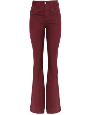 Lethicia Bronstein Flare High-Waisted Jeans - Red