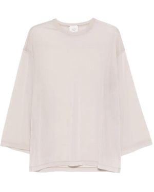 Alysi Panelled Long-Sleeve Top - White