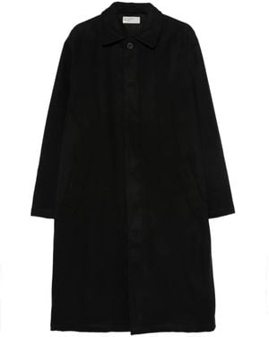 Universal Works Raglan-Sleeve Buttoned Coat - Black
