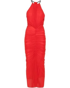 Mugler ホルターネック マキシドレス - レッド