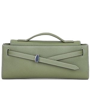 Veronica Beard Dash Clutch mit Ziernaht - Grün